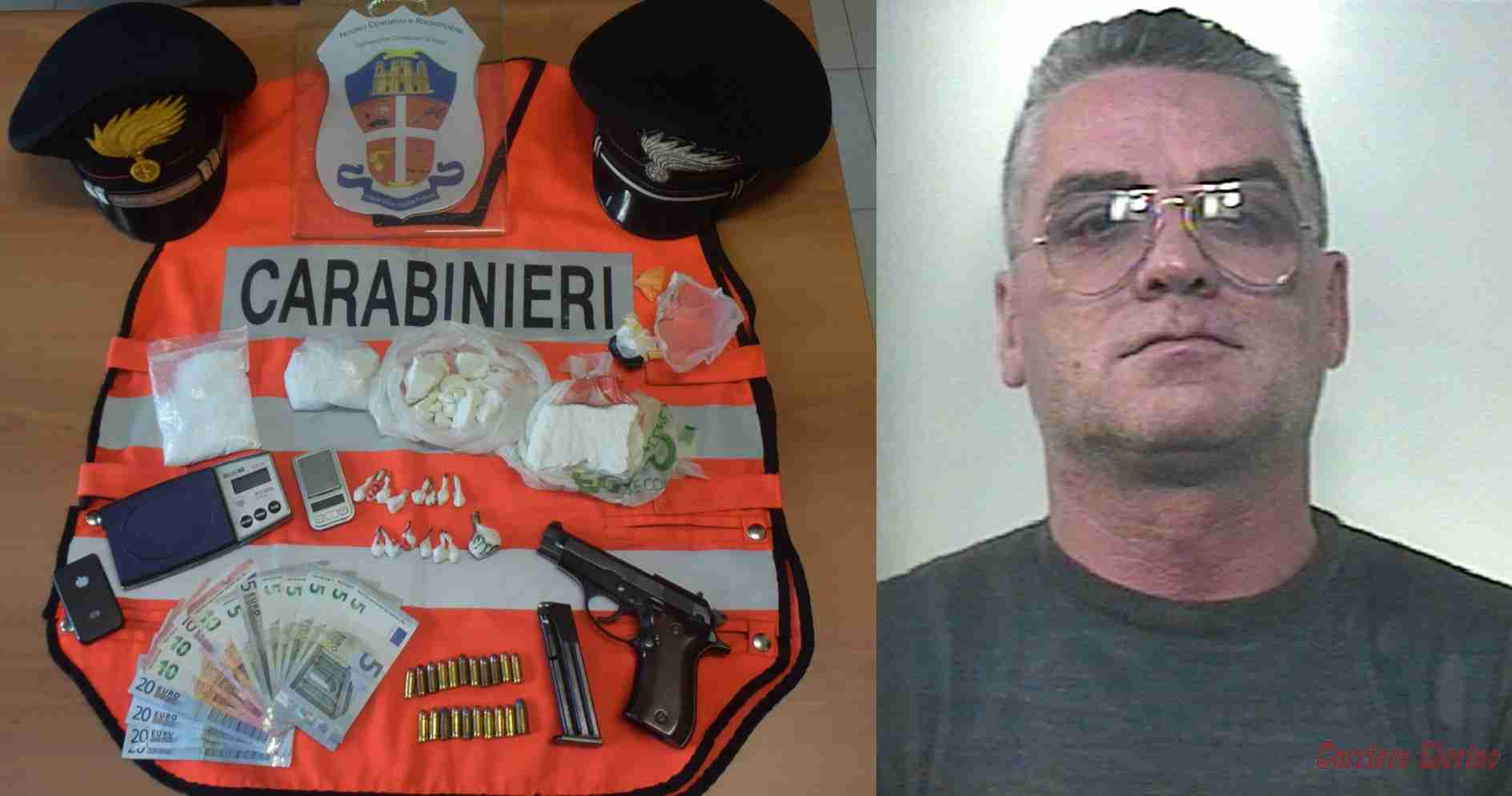 Sorpreso con circa 350 grammi di cocaina ed una pistola: arrestato dai Carabinieri