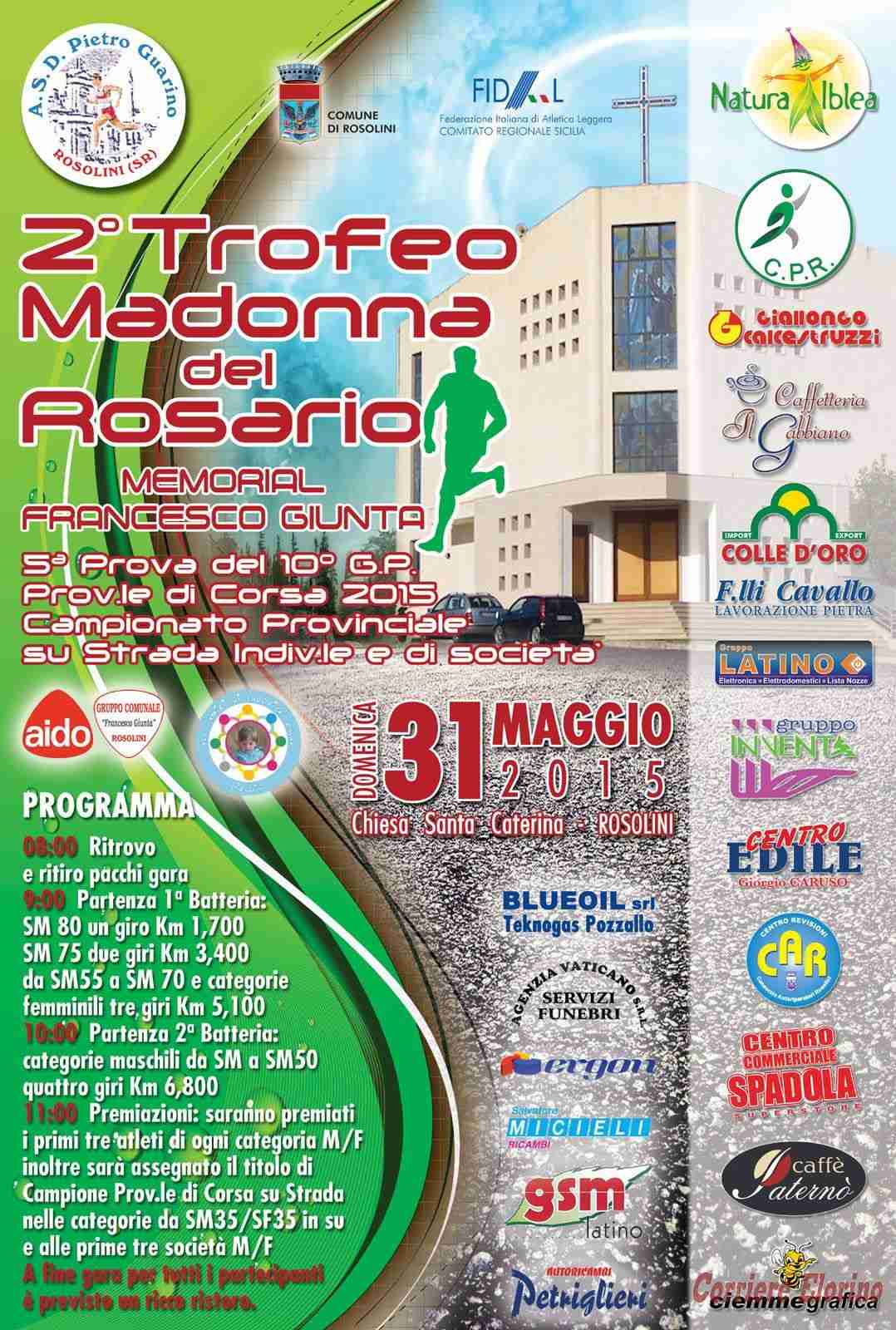 Domenica 31 maggio appuntamento col 2° Trofeo Madonna del Rosario