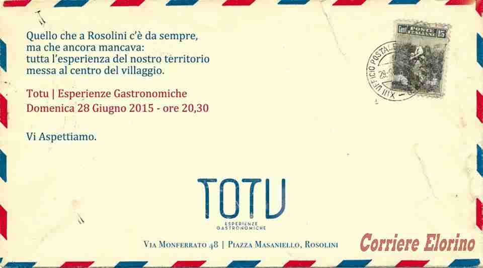 Domenica 28 giugno a Rosolini arriva “Totu – Esperienze gastronomiche”