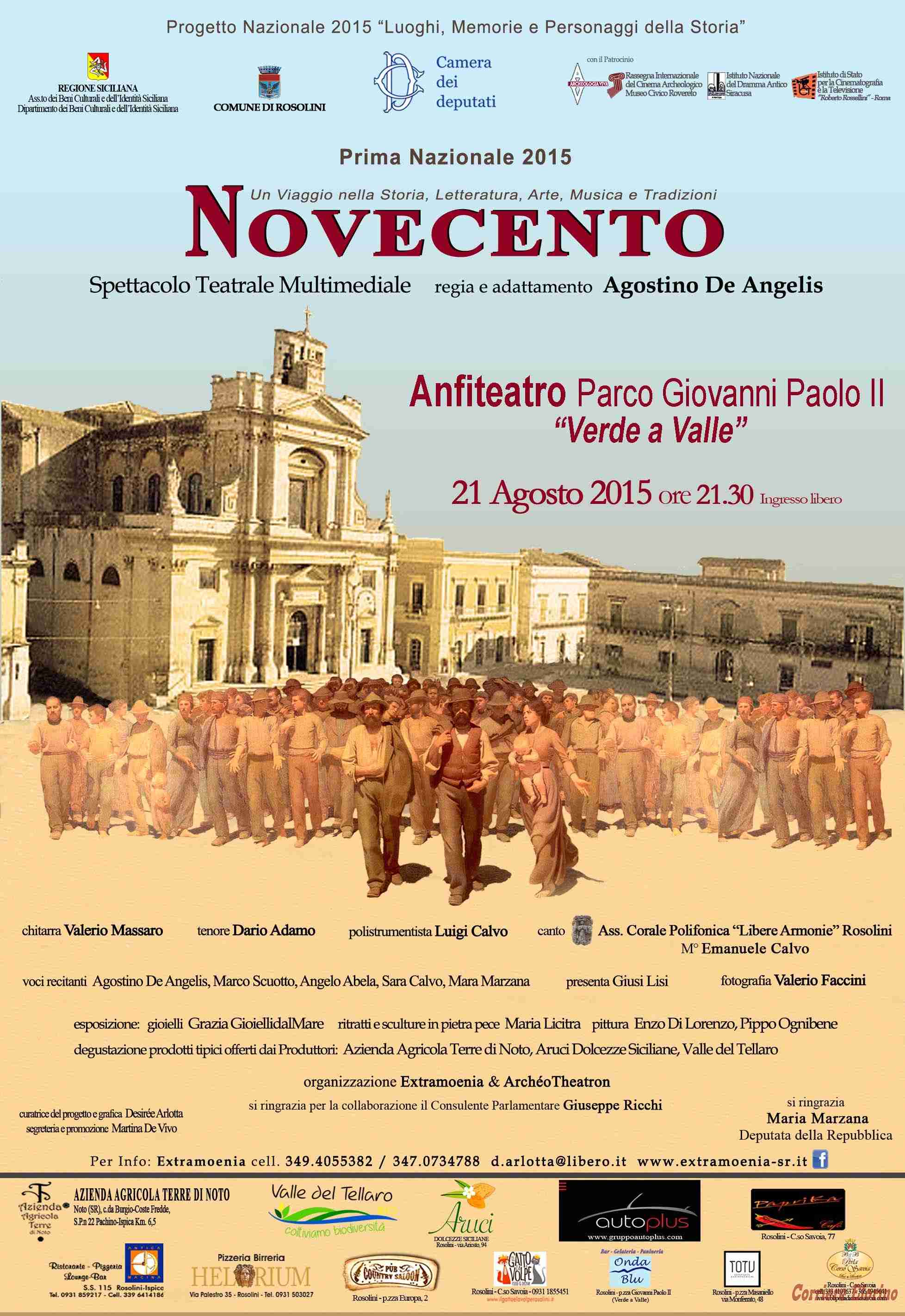 Venerdì 21 agosto viaggio teatrale nella cultura del ‘900