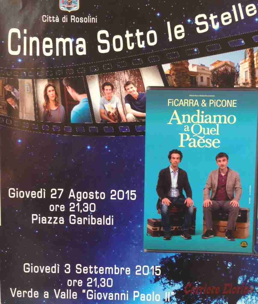 Proiezione di “Andiamo a quel paese” per il “Cinema sotto le stelle”