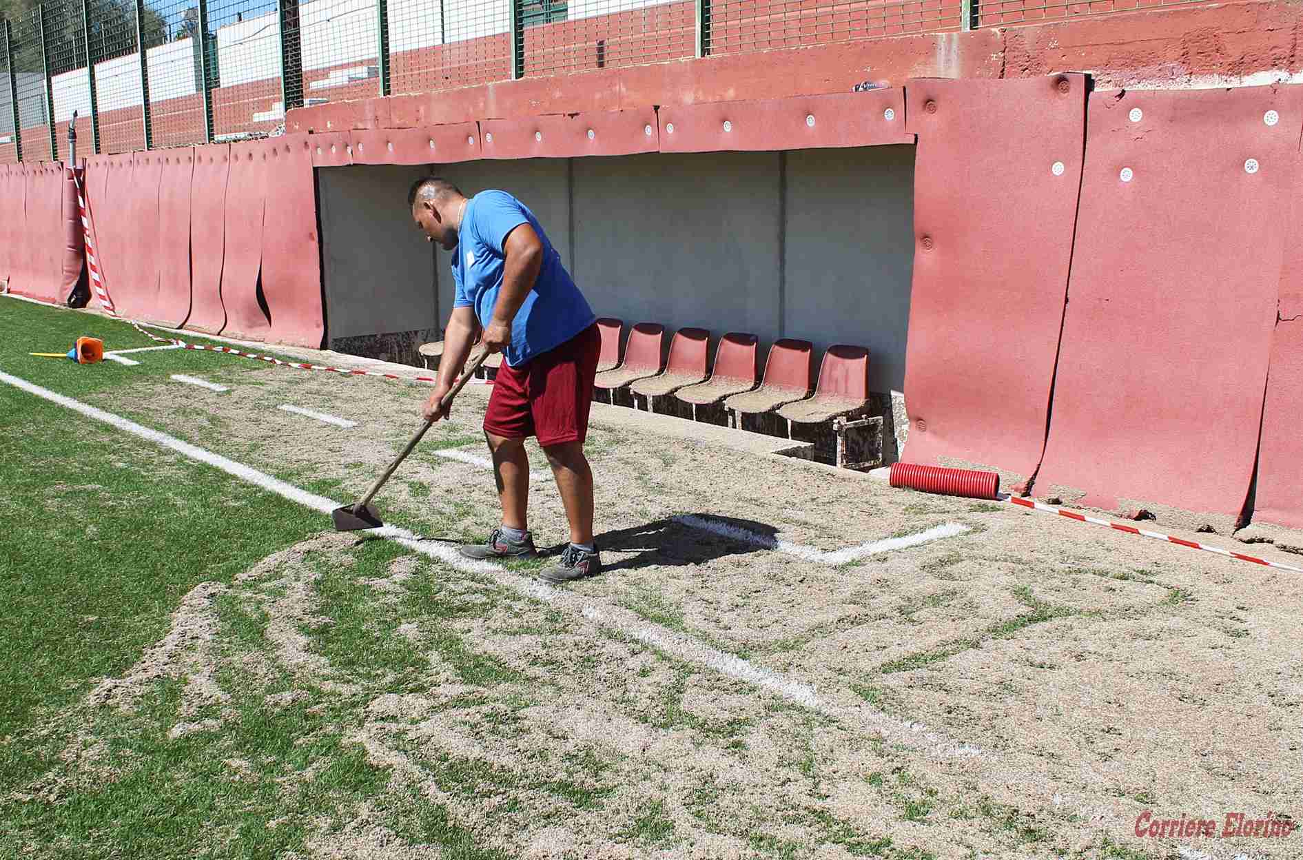 Campo sportivo “Consales” colpito dal maltempo: la dirigenza del Città di Rosolini lo sistema a proprie spese