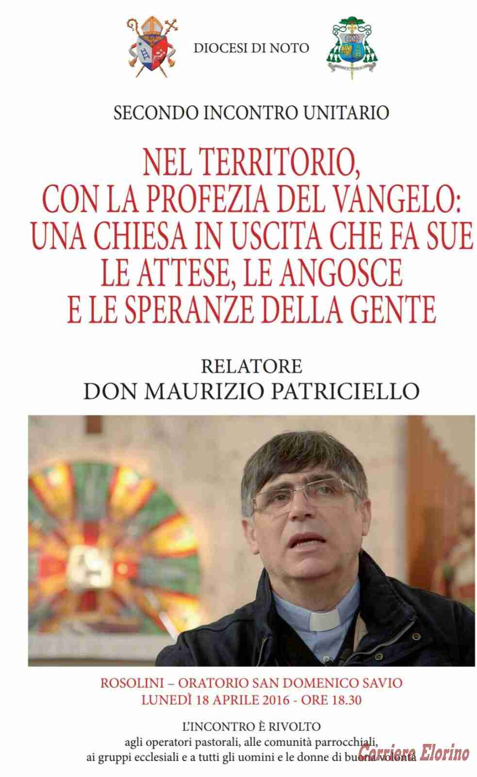 Secondo incontro unitario: Il territorio con la profezia del Vangelo.