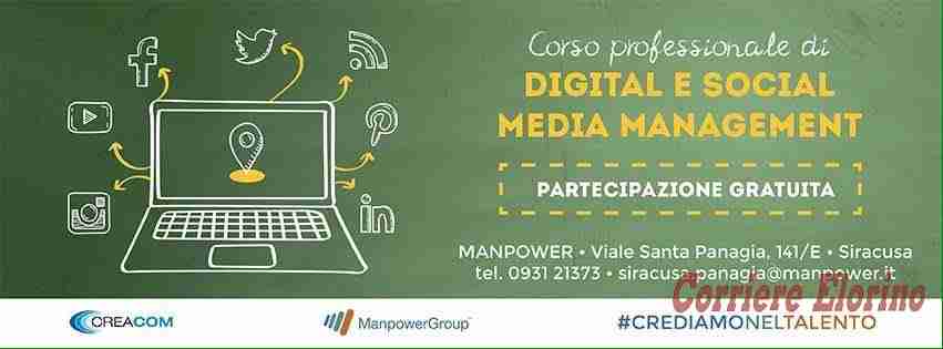 A Siracusa corso professionale di “Digital e Social media Management”