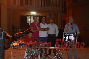 Momento dell'inaugurazione della "Notte Bianca"in piazza Carducci