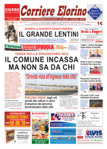 La prima pagina del Corriere Elorino in edicola