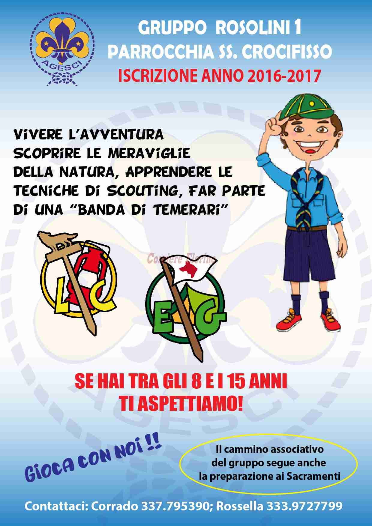 Aperte le iscrizioni per l’anno 2016/2017 al gruppo Agesci Rosolini 1