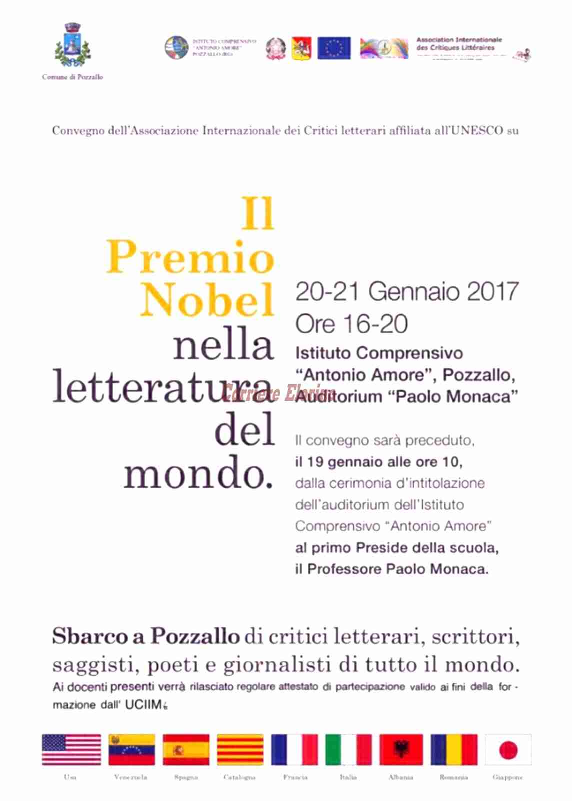 Convegno Internazionale dei Critici Letterari presso l’Istituto Comprensivo “A. Amore” di Pozzallo (Rg)