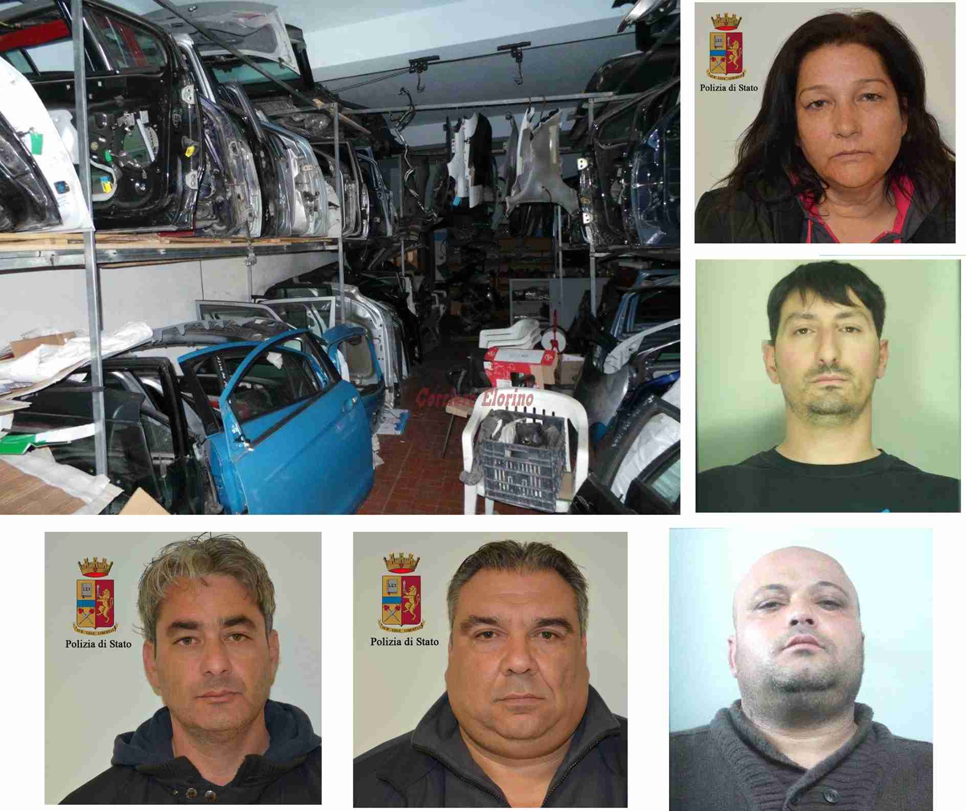 Vendevano pezzi di ricambio da auto rubate, 5 arrestati dalla Polizia tra Rosolini, Pozzallo e Ragusa