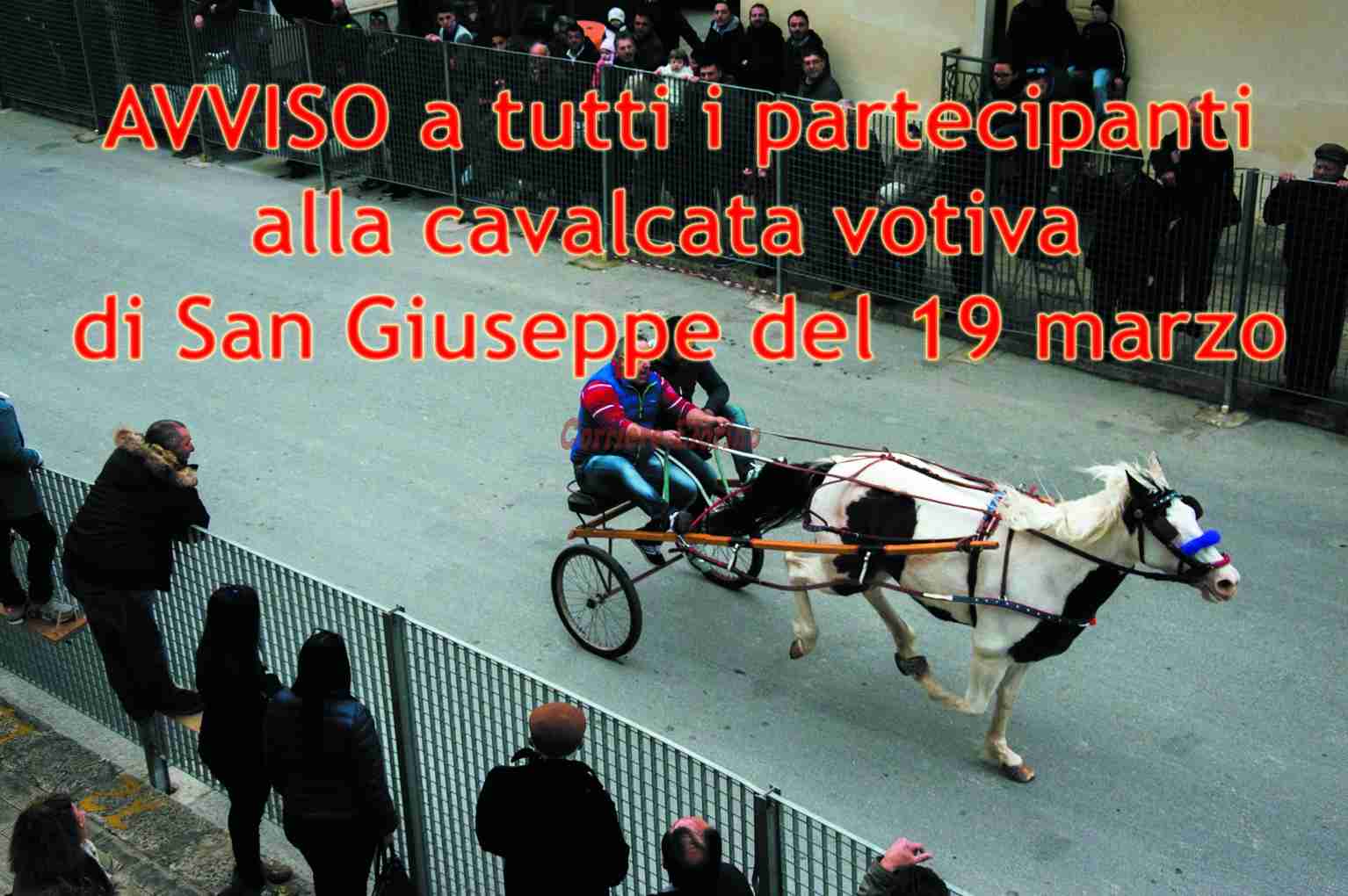 La cavalcata di San Giuseppe potrebbe non svolgersi, domani riunione con i partecipanti