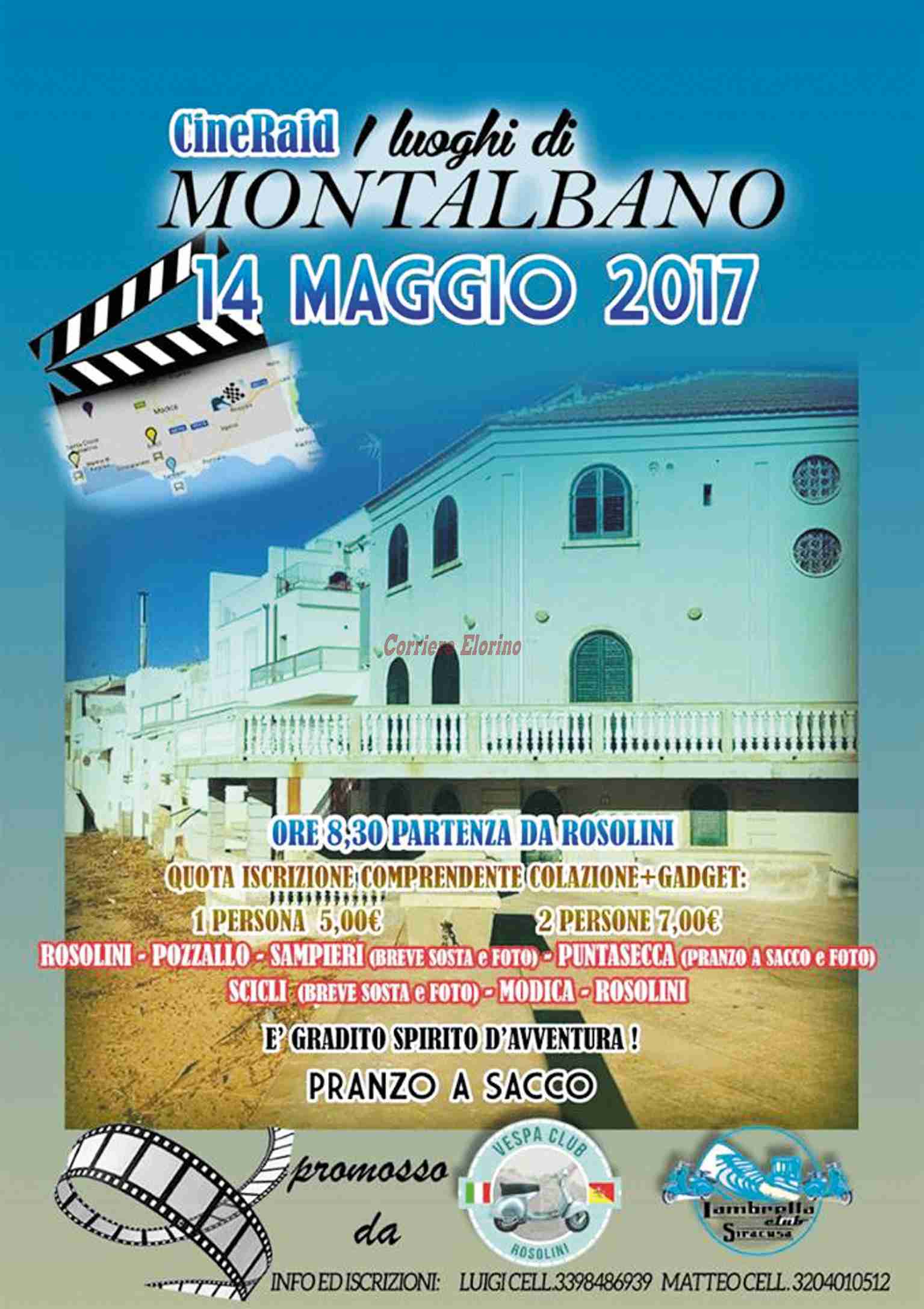 Il 14 maggio prossimo il Cineraid “I luoghi di Montalbano”