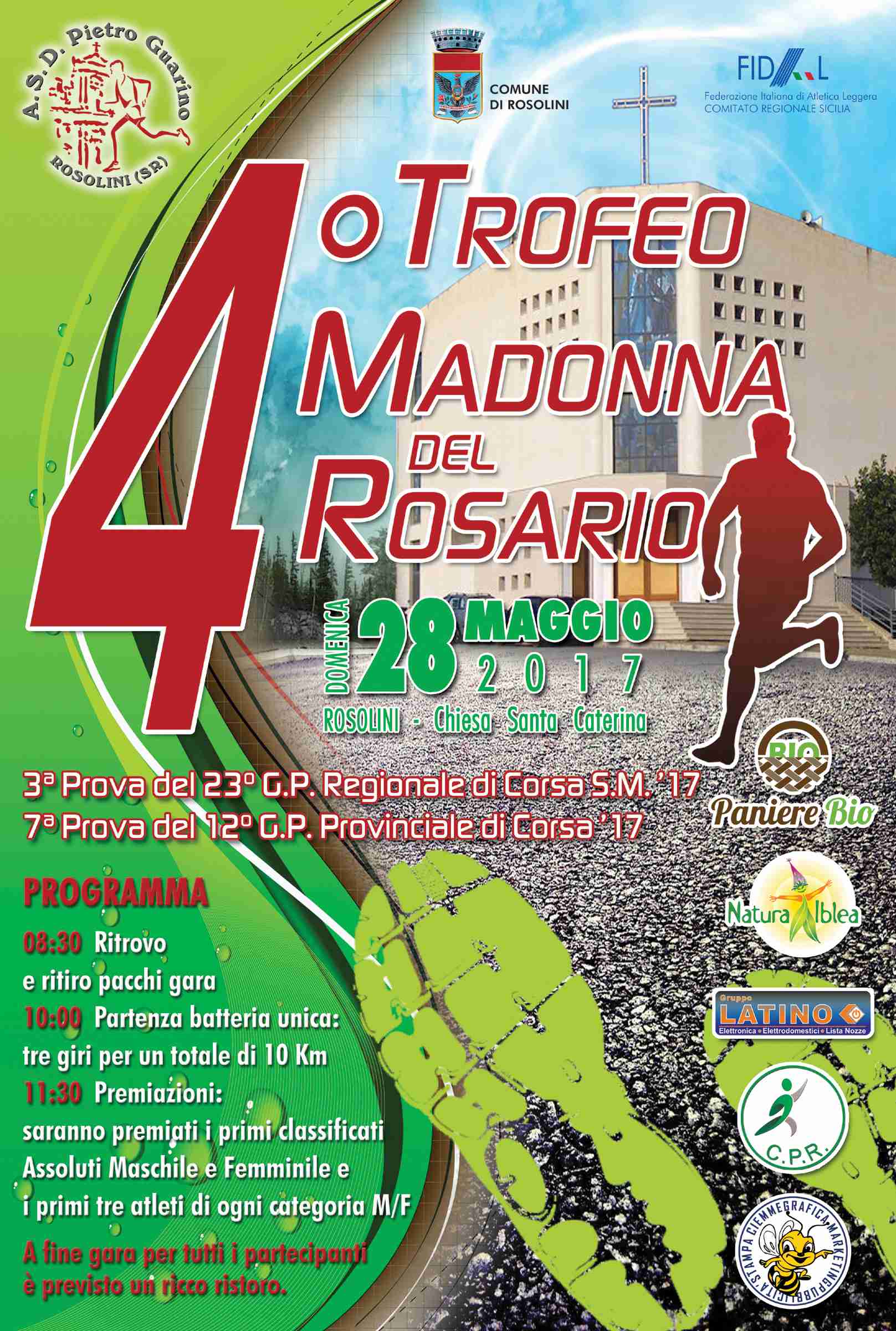 600 podisti pronti ad “invadere” Rosolini al “4° Trofeo Madonna del Rosario”