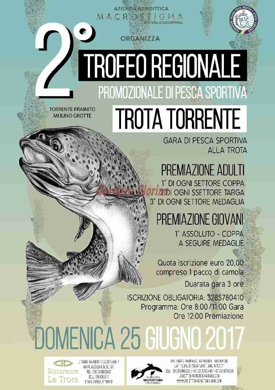 Domenica 25 giugno il 2° Trofeo Regionale “Trota Torrente”