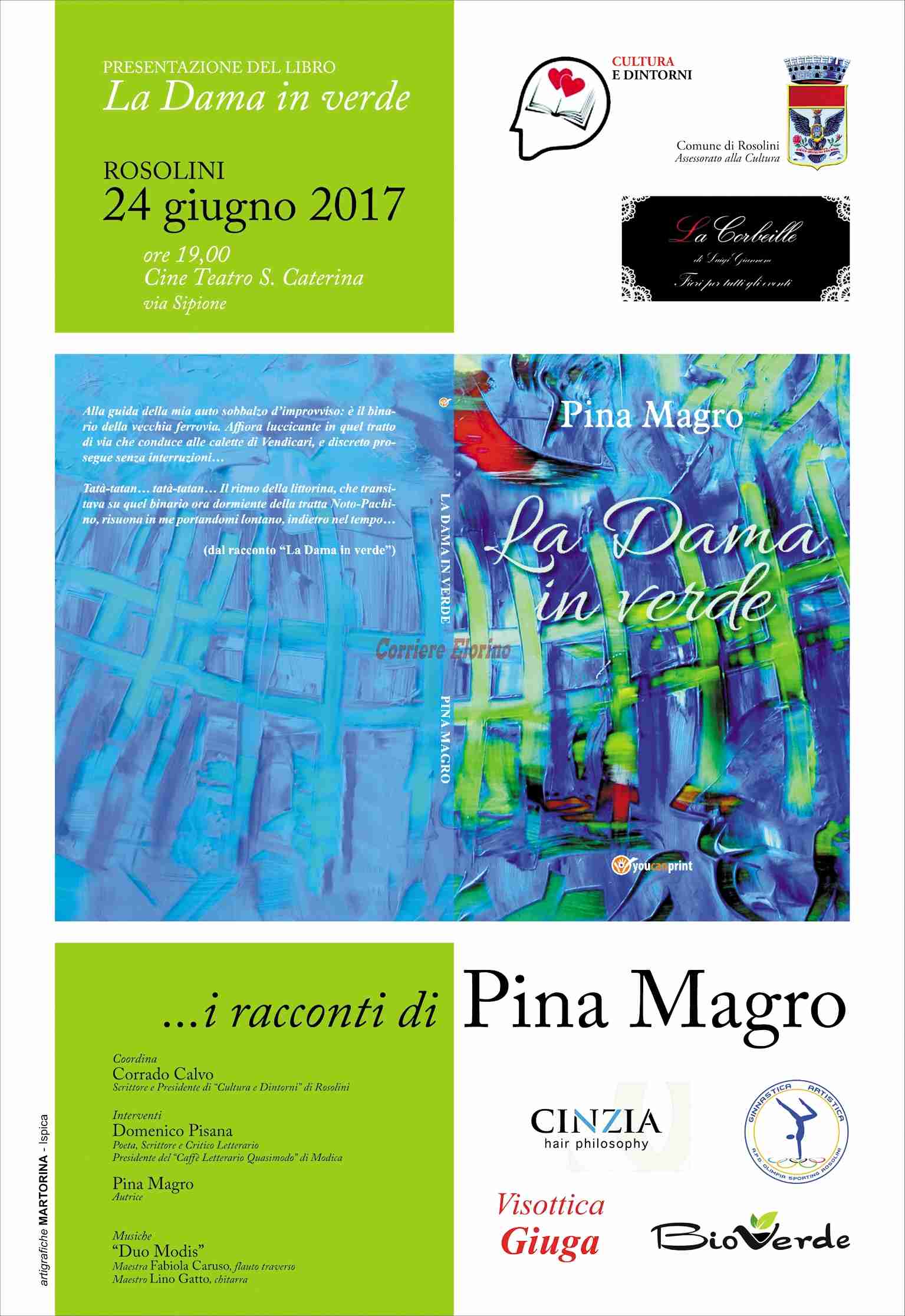 “La Dama in verde”, il 24 giugno la presentazione del nuovo libro di Pina Magro