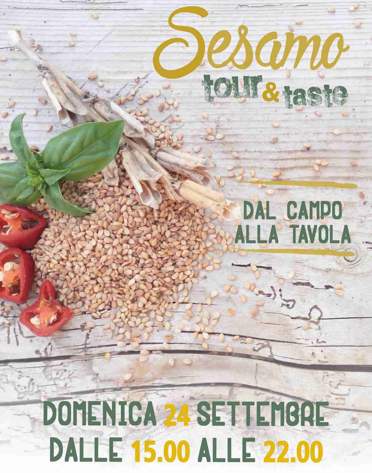 Domenica 24 settembre al via il “Sesamo tour&taste”, dal campo alla tavola