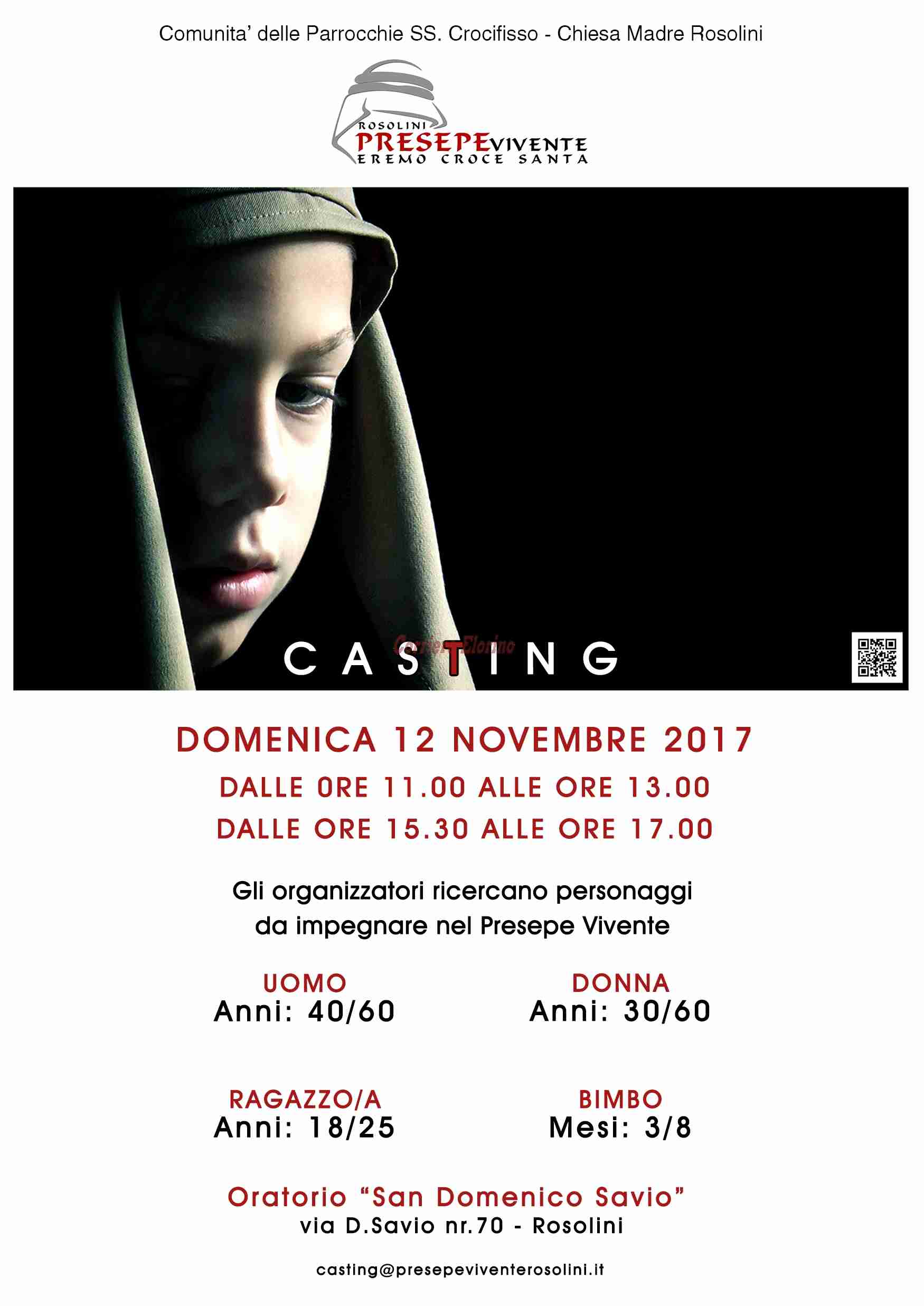 Casting a Rosolini per i figuranti del Presepe Vivente all’Eremo di Croce Santa