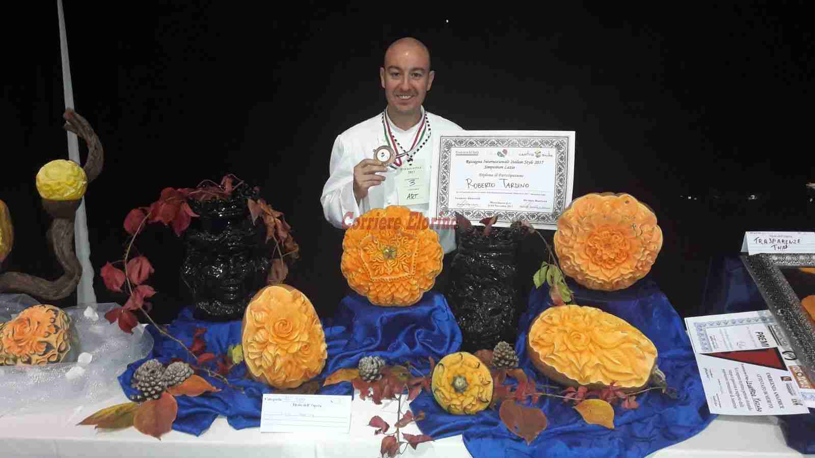 Dalle cucine dell’Archimede alla Rassegna Internazionale Italian Style 2017, il prof. Tardino guadagna il bronzo nell’arte dell’intaglio