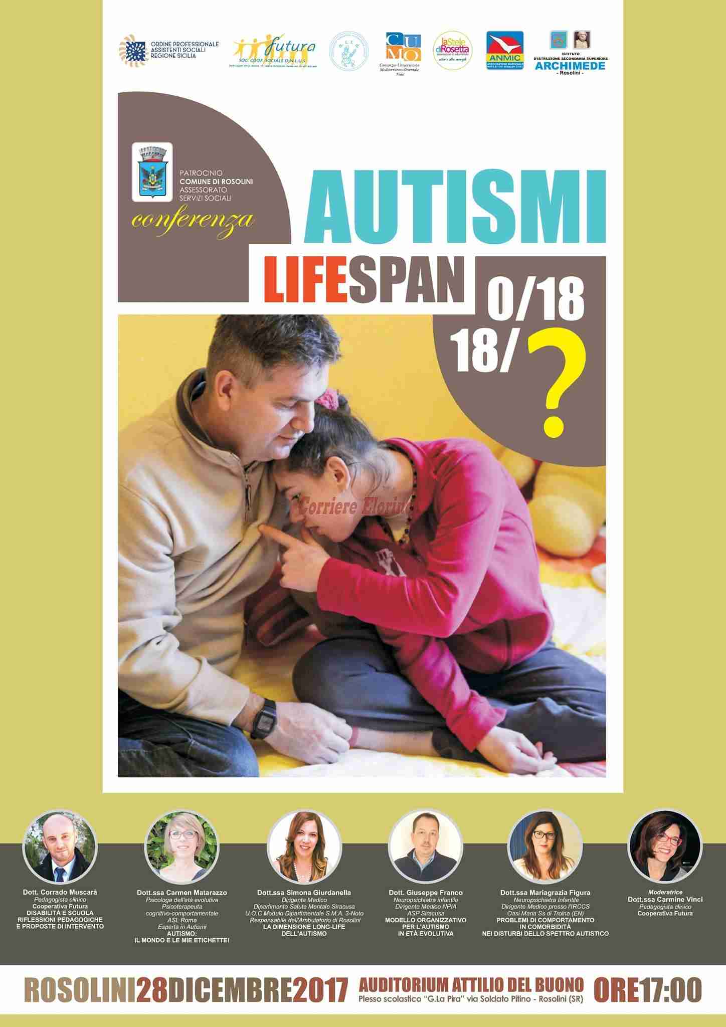 “Autismi LifeSpan 0/18- 18/?”, il 28 dicembre al Del Buono sei esperti dialogano sul tema
