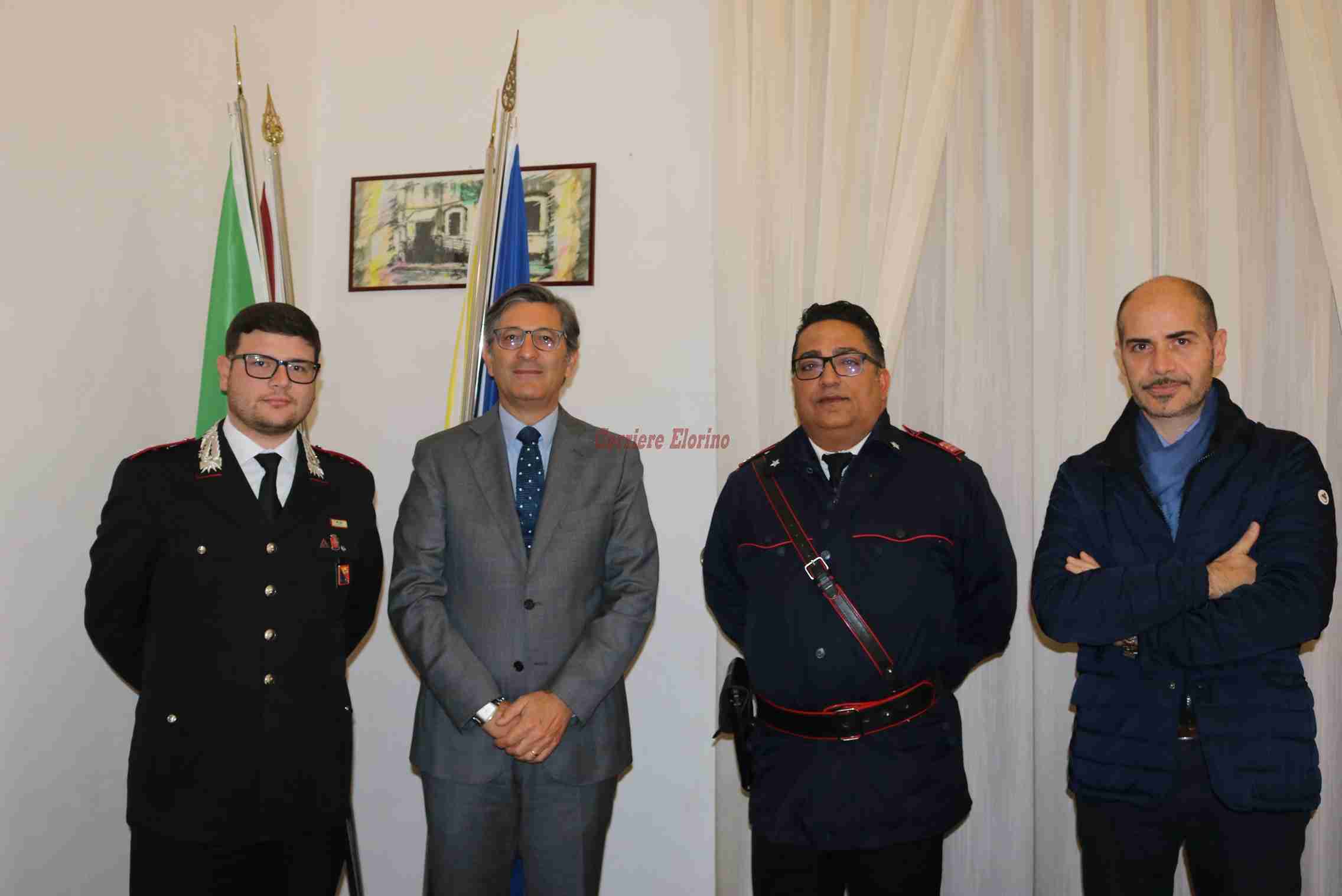 Il nuovo Comandante della Compagnia Carabinieri di Noto  in visita di cortesia  a Palazzo di Città