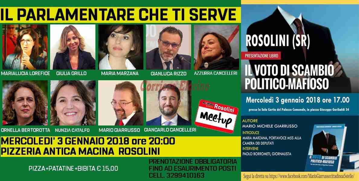 Domani due eventi del meetup 5 Stelle “Grilli Elorini” a Rosolini