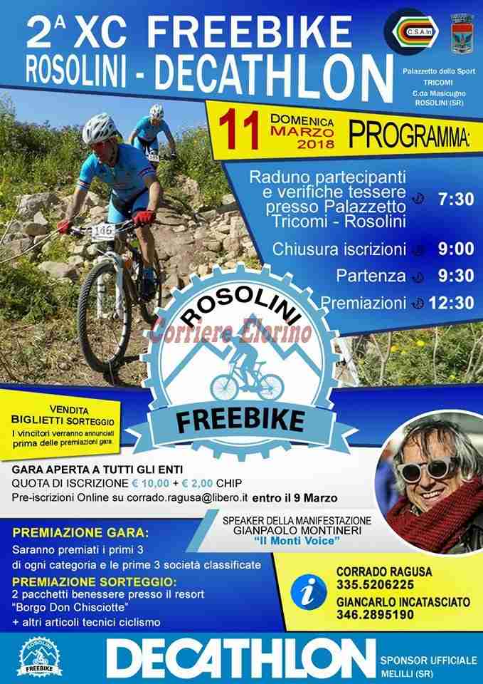 Tutto pronto Free Bike Rosolini Decathlon. Domani, la gara.