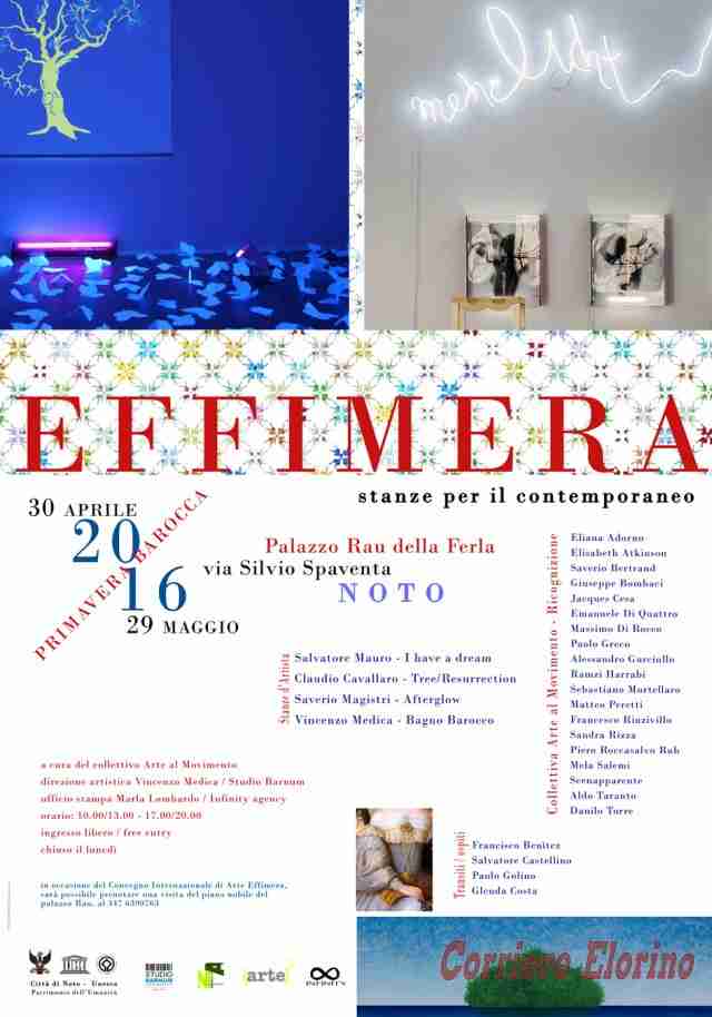 “Effimera”, stanze per il contemporaneo a Palazzo Rau della Ferla di Noto