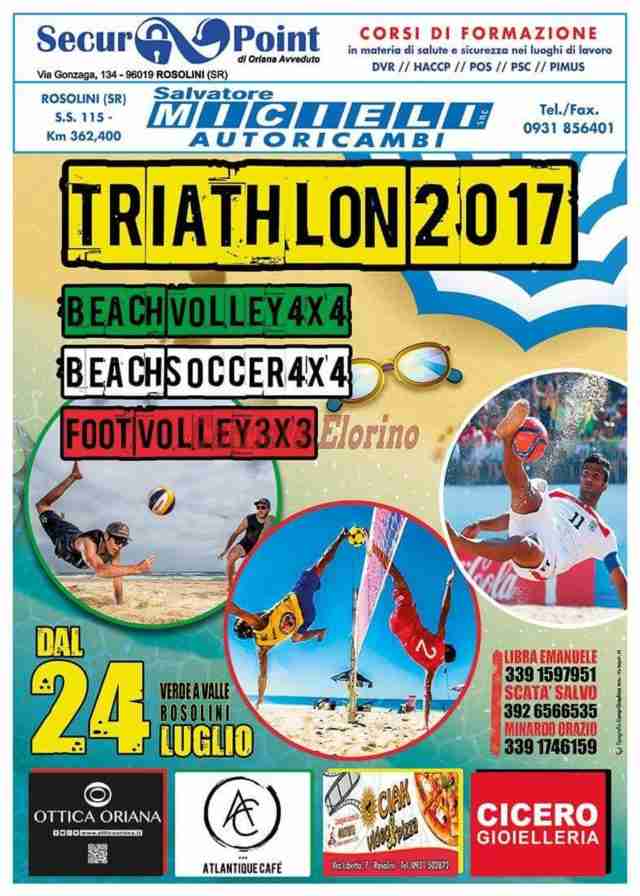 Triathlon 2017. Al via dal 24 luglio i tornei di beach soccer, beach volley e foot volley