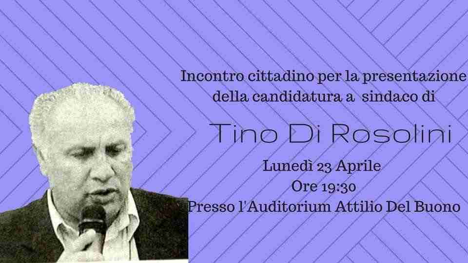 Tino Di Rosolini candidato a Sindaco: lunedì presentazione ufficiale