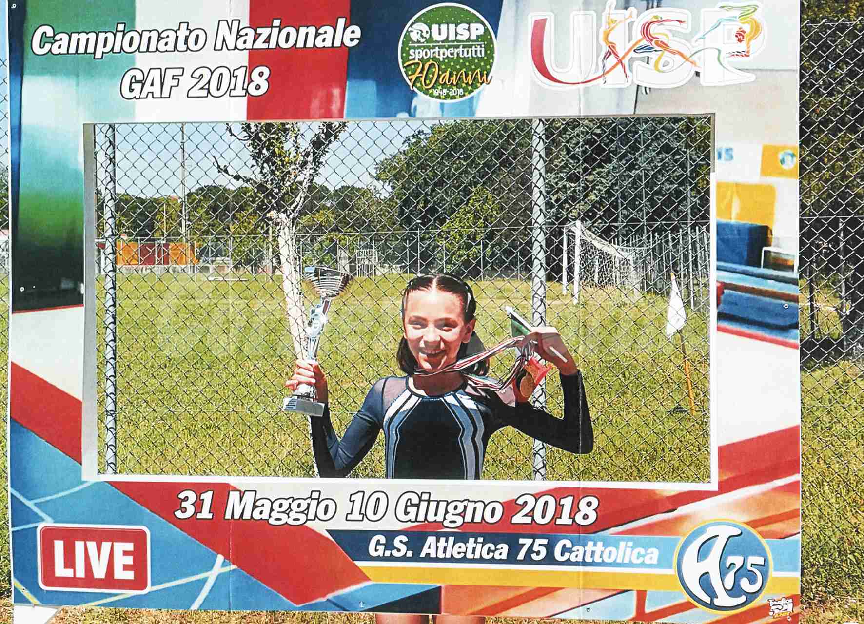 La “rosolinese” Rachele Caldini campionessa nazionale al corpo libero e parallele