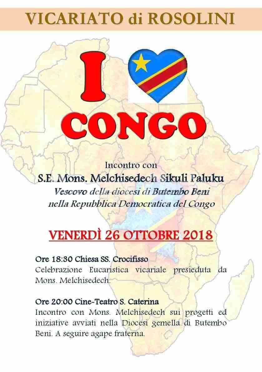 Domani incontro con il Vescovo della Diocesi gemella del Congo