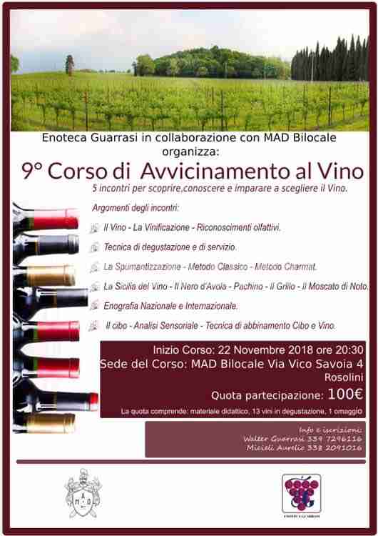 Mad Bilocale: ancora posti disponibili per il 9°Corso di Avvicinamento al Vino