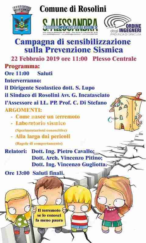 Scuola “S.Alessandra”: giornata di sensibilizzazione sulla prevenzione sismica