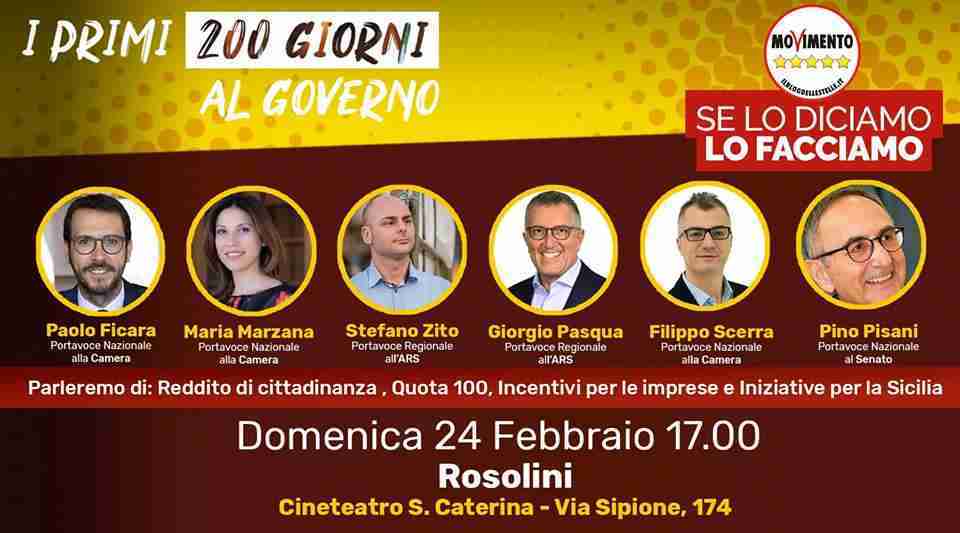 Duecento giorni al governo: domenica incontro con il Movimento 5 Stelle