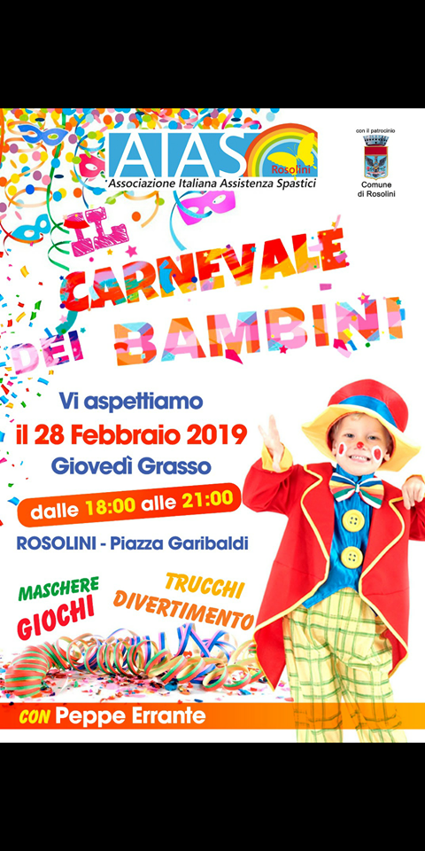 Il 28 febbraio l’Aias propone “Il Carnevale dei bambini”