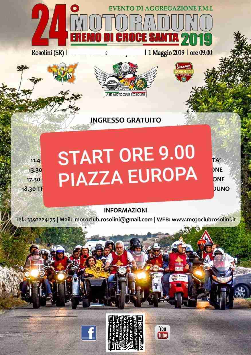 Motoraduno Eremo di Croce Santa si sposta in Piazza Europa