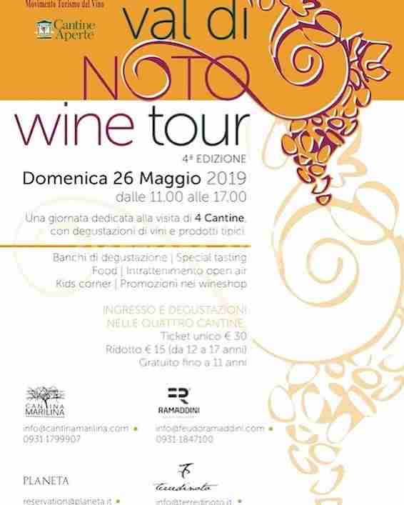 Domenica 26 maggio il “Val di Noto Wine Tour”: Terre di Noto tra le “cantine aperte”