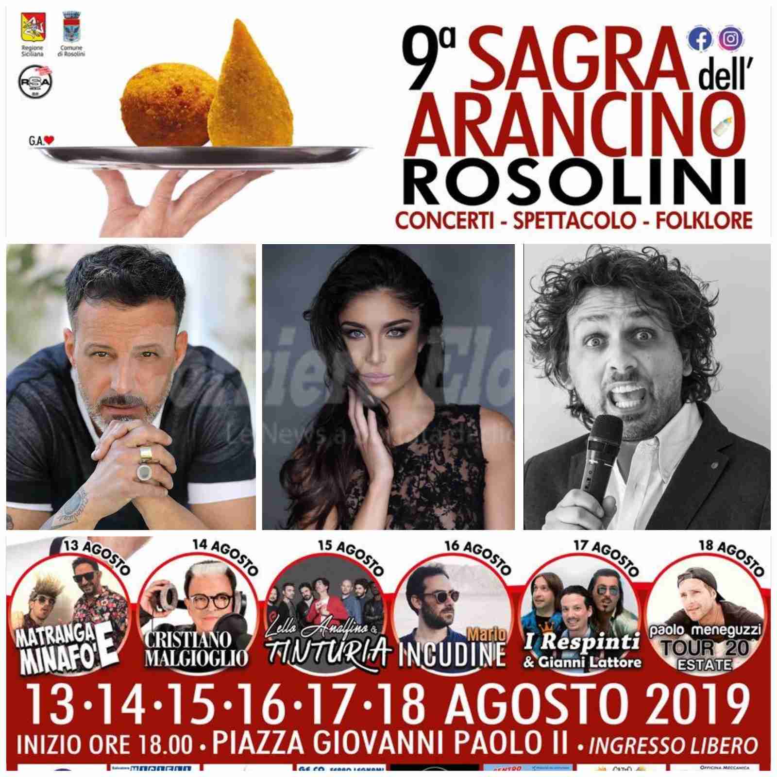 Kikò, Ambra e Di Rosolini: tre presentatori per la 9ª Sagra dell’Arancino