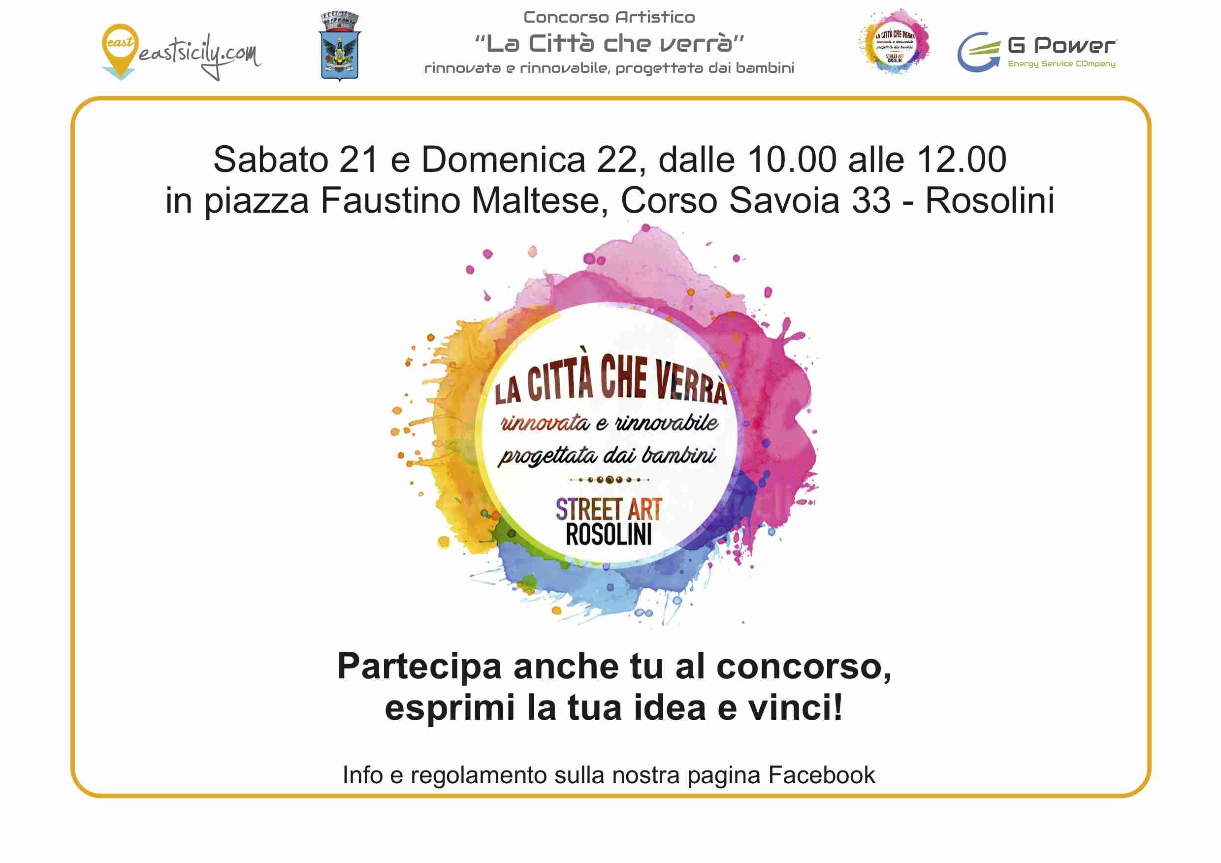 Street Art Rosolini, sabato e domenica i bambini progettano “la città che verrà”