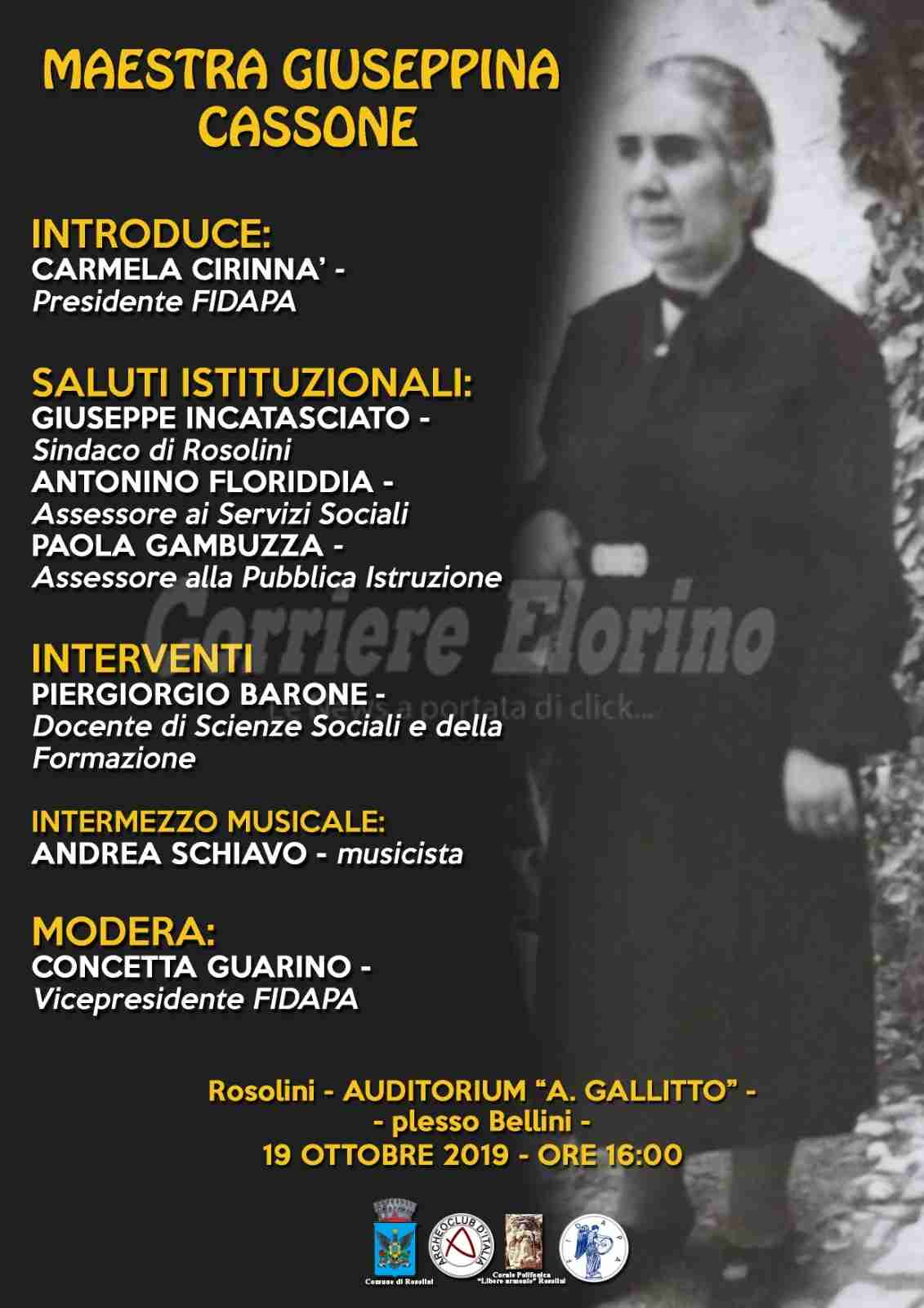 La FIDAPA ricorda la maestra Giuseppina Cassone: domani l’appuntamento