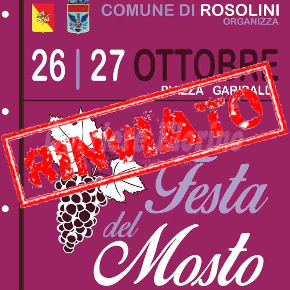 Festa del Mosto: rinviata per maltempo al 9 e 10 Novembre