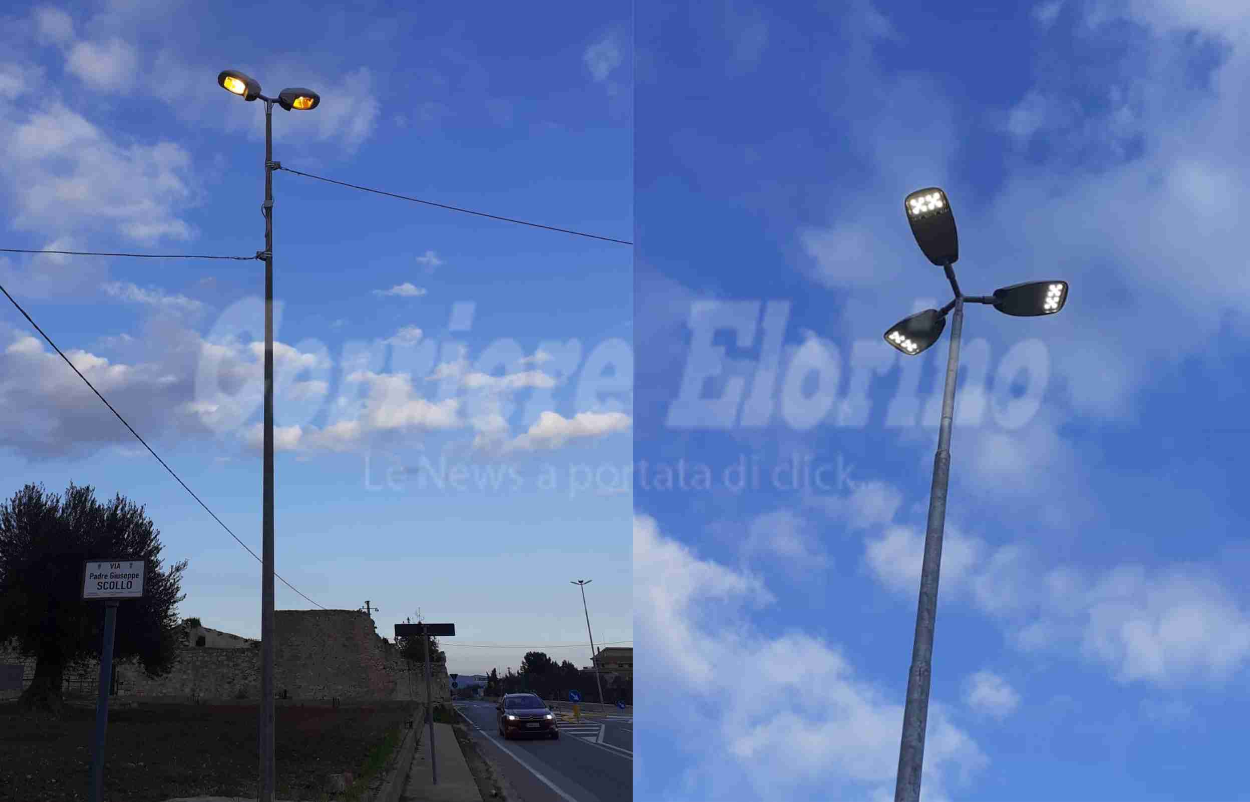 Illuminata la nuova rotatoria di Contrada Coda Lupo: installati 5 corpi illuminanti a led