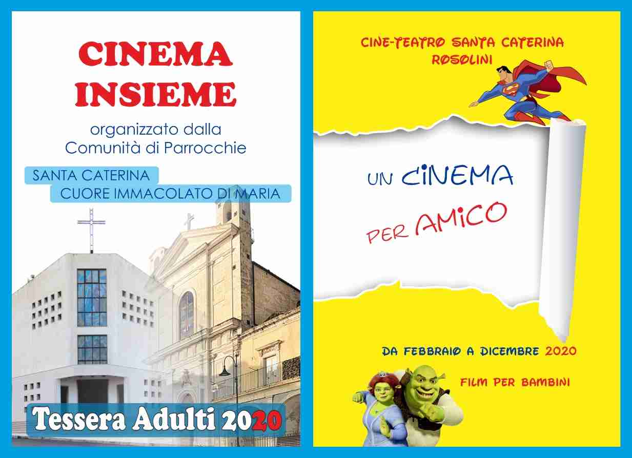“Cinema insieme” e “Cinema per amico”: al via il cineforum di “S.Caterina”