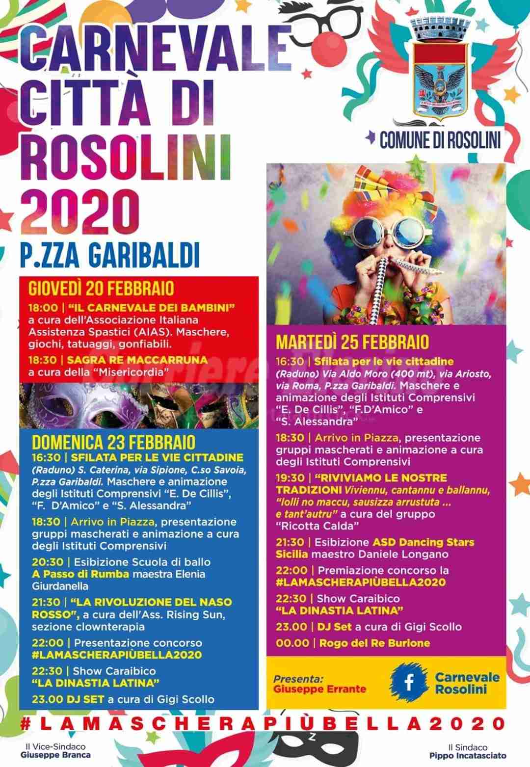 Al via domani il Carnevale 2020: il programma delle manifestazioni