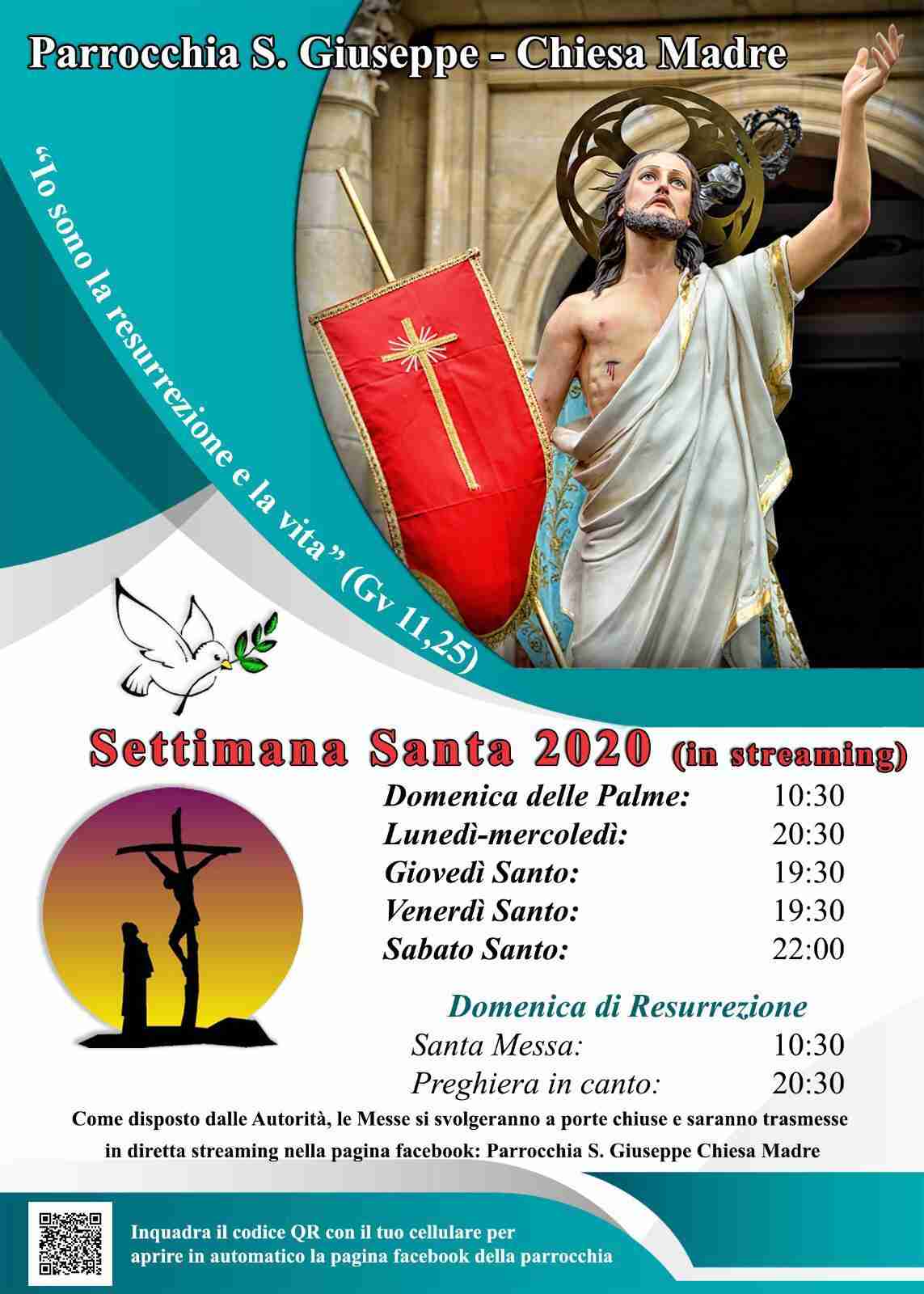 Coronavirus e Settimana Santa – Messe in diretta streaming anche in Chiesa Madre: cambia il rituale per la celebrazione della Pasqua 2020