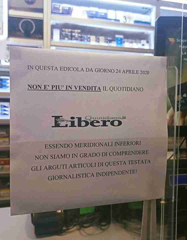 Anche a Rosolini la “Tabaccheria ra Villa” si rifiuta di vendere «Libero». I proprietari: “Feltri stavolta è andato oltre”