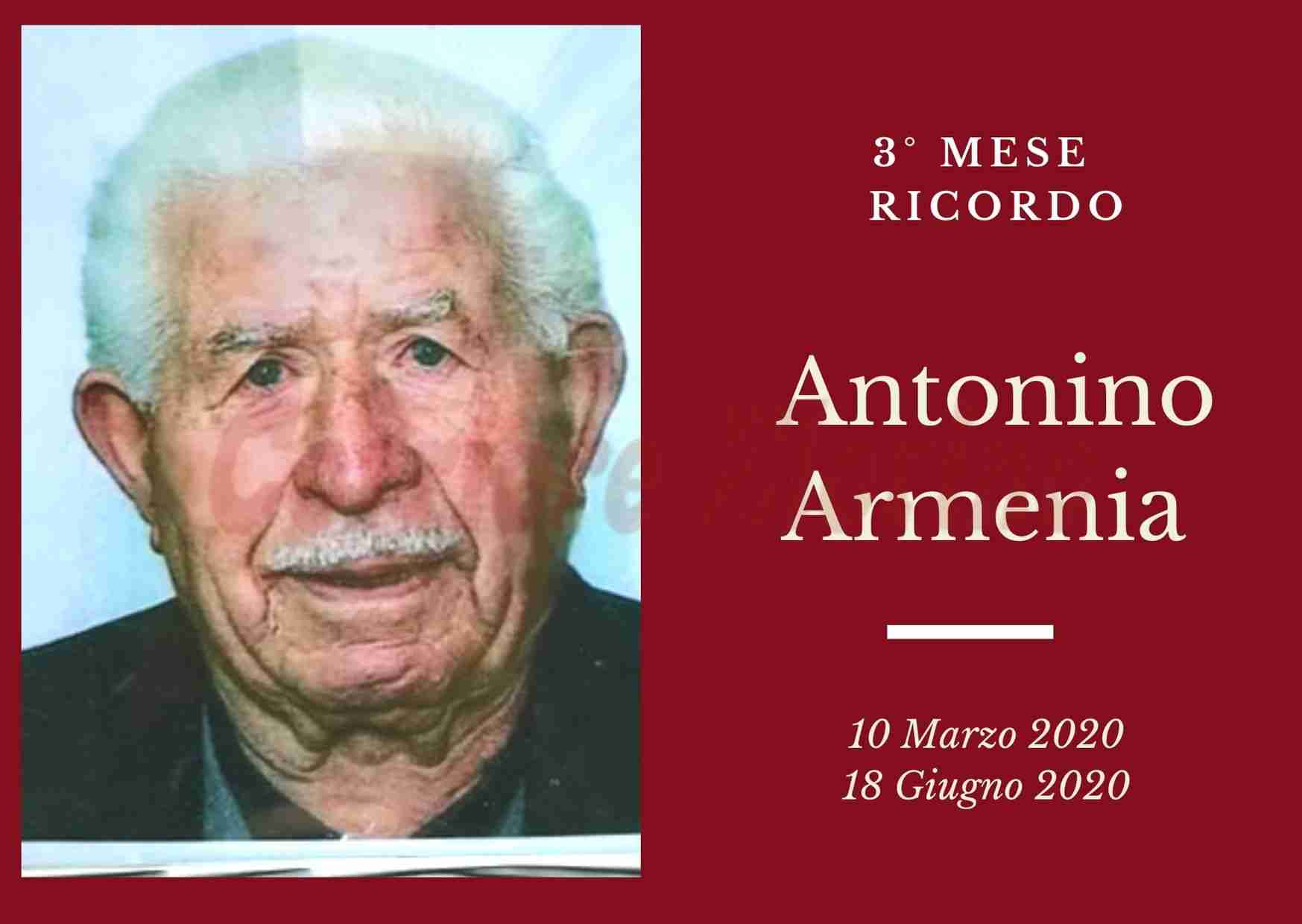 Ricordo: tre mesi fa saliva in cielo Antonino Armenia
