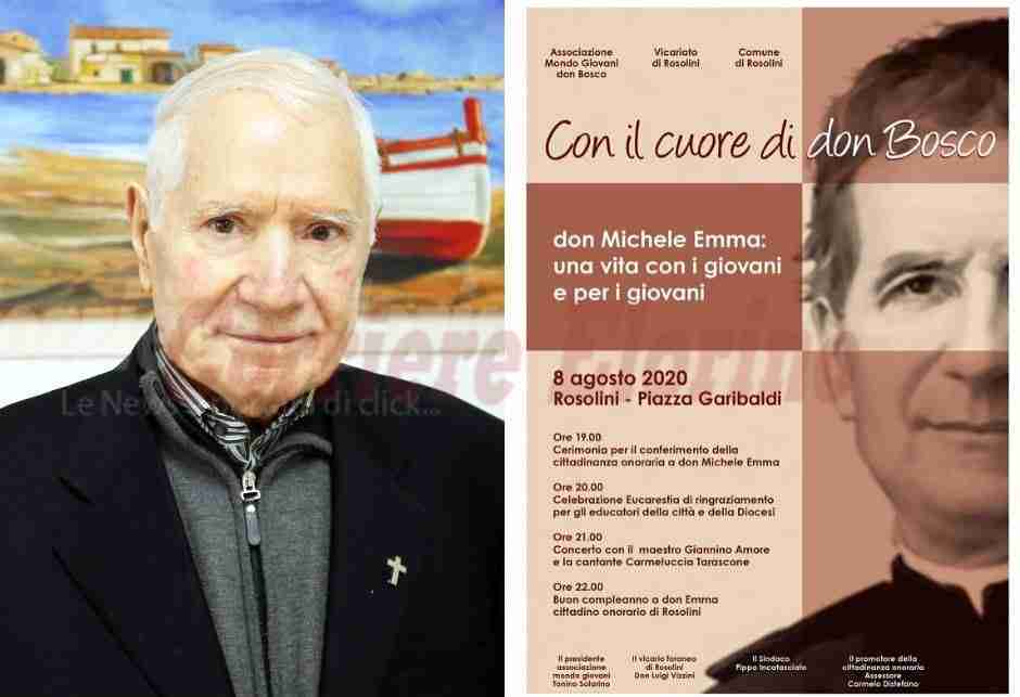 Cittadinanza onoraria a Don Michele Emma: l’8 agosto la festa del conferimento