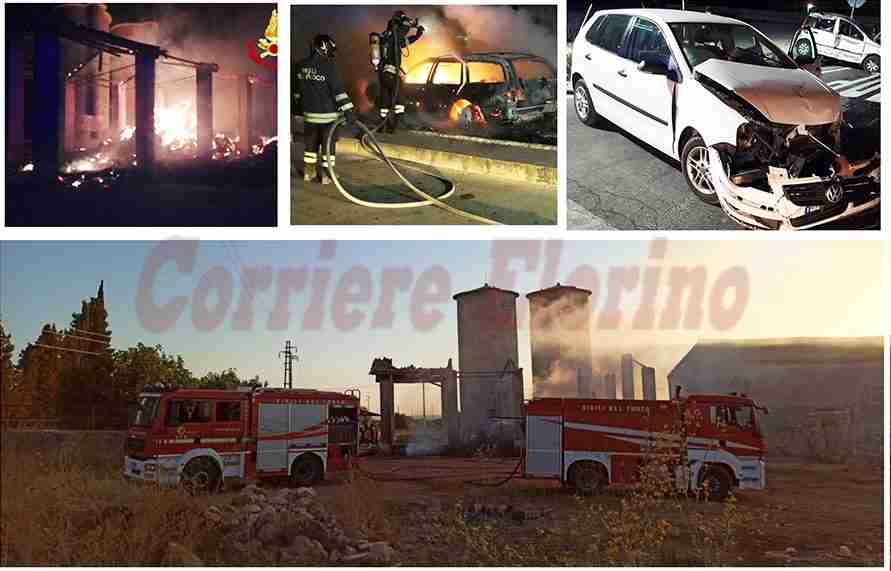 Notte di fuoco nel siracusano: in fiamme un auto a Pachino e un fienile a Cassibile