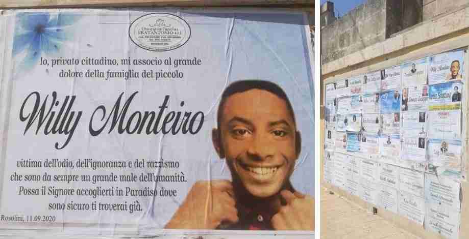 “Vittima dell’odio, dell’ignoranza e del razzismo”: il messaggio funebre di un cittadino di Rosolini a Willy Monteiro