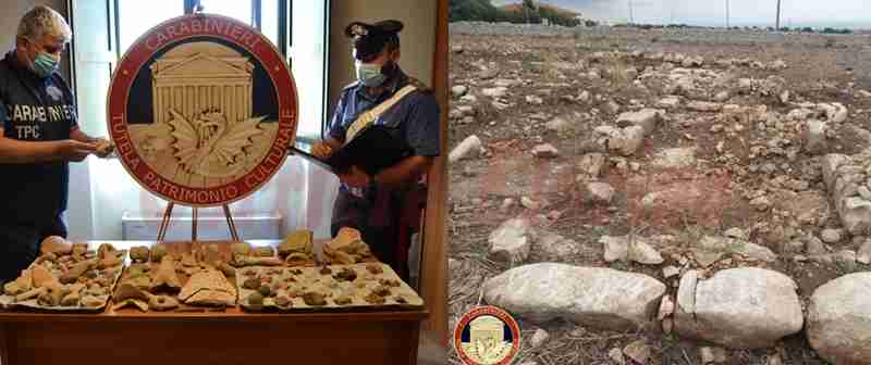 A Rosolini i Carabinieri scoprono un’area archeologica di età ellenistica mai censita dalla Soprintendenza